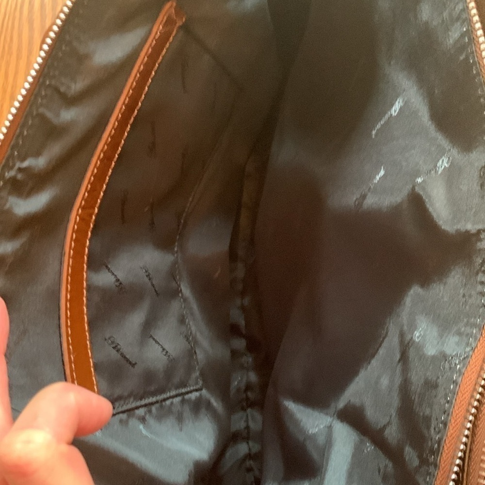 Ashwood genuine brown leather work satchel/tote with adjustable removable strap - Picture 9 of 16